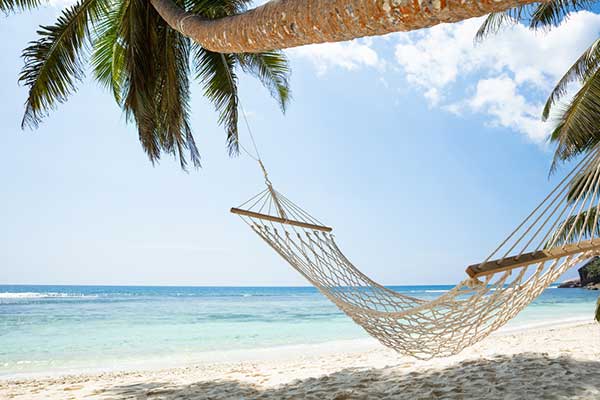 Image of hammock on the beach on Professional Psychological Services website